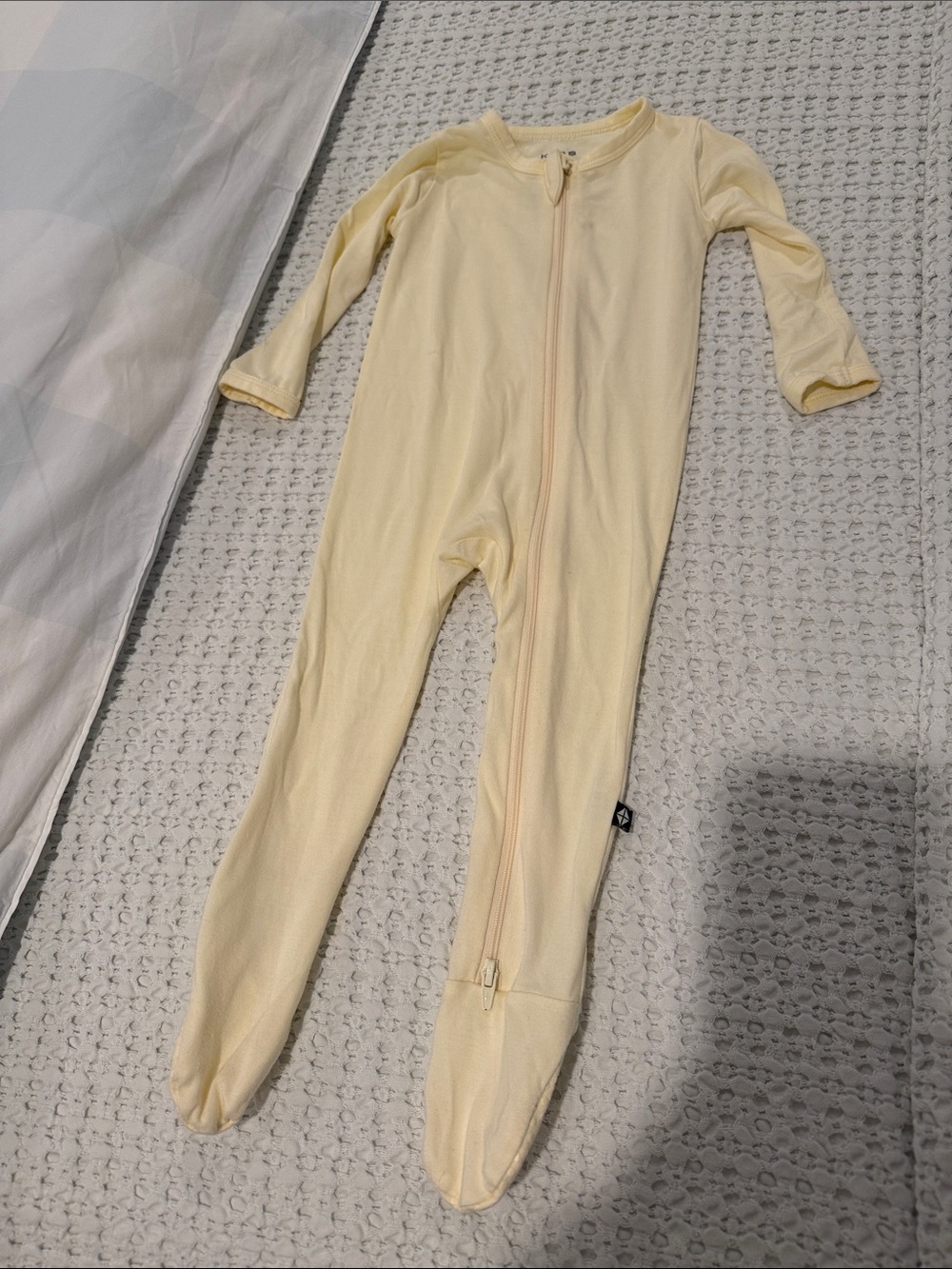 Kyte BABY Pale Yellow Footed One-Piece Zip Pajama